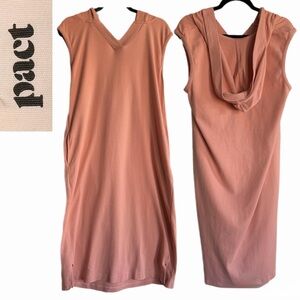 Pact Airplane Hooded Sleeveless Tank Dress | Dusty Pink | Size XL | Excellent